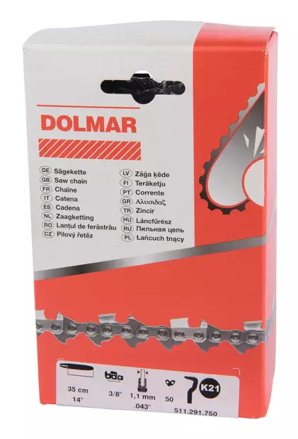 DOLMAR TERÄKETJU -50, 3/8", 1,1 MM, 14" - 3/8" jakoiset teräketjut - 511291750 - 1
