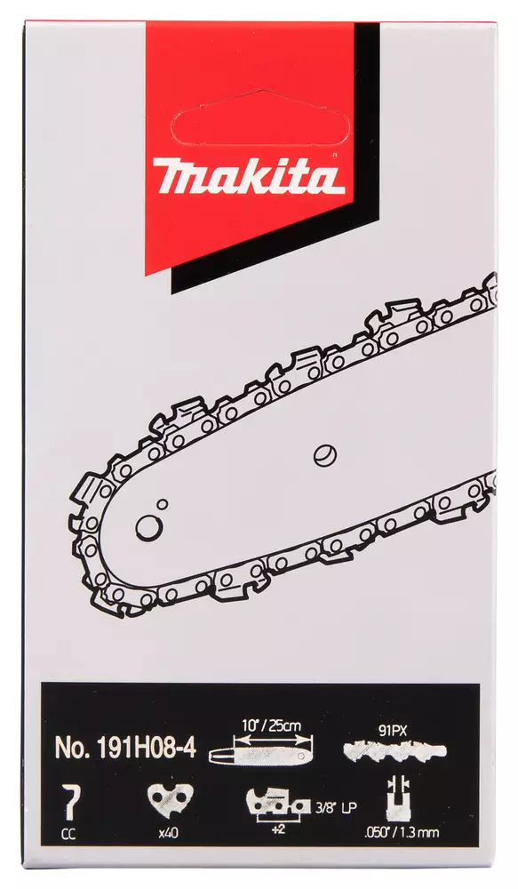 MAKITA TERÄKETJU -40, 3/8", 1,3 MM, 10", MAKITA BUC250 - 3/8" jakoiset teräketjut - 191H08-4 - 1