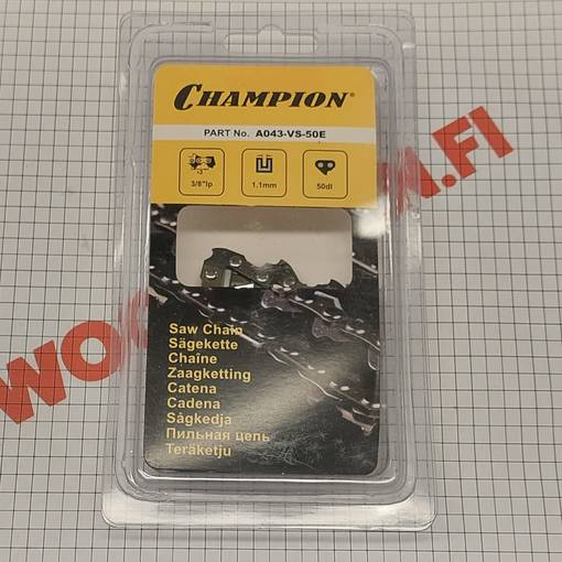 Champion teräketju 3/8" 1,1 50DL - 3/8" jakoiset teräketjut - A043-VS-50E - 1