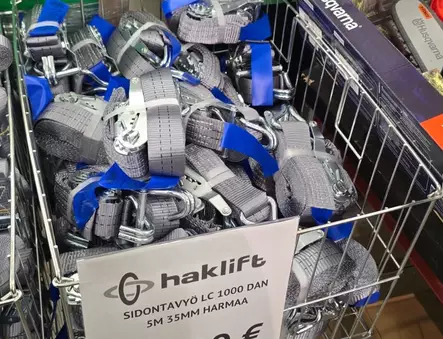 SIDONTAVYÖ LC 1000 DAN 5M 35MM HARMAA HAKLIFT - Ajoleikkurin peräkärryt ja rampit - SV150052H - 1