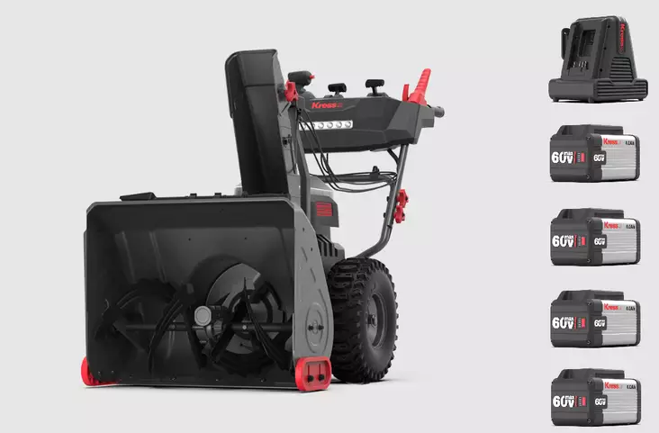 KRESS 60V Lumilinko 61cm PAKETTI - 60V Akkukoneet - KG4709SET - 1